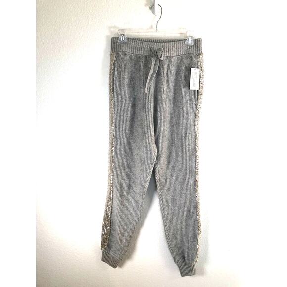 INC International Concepts Sequins Side Women’s Grey Knit Joggers - S - Picture 2 of 6